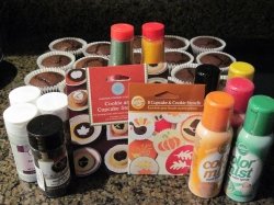 Cupcake Stenciling supplies