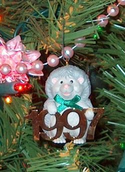 Hedgehog Christmas tree ornament