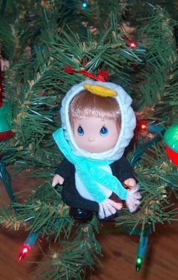 Precious Moments Doll Christmas tree ornament