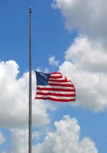 flag at half staff